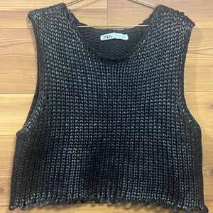 Zara Black Knit Women's Top